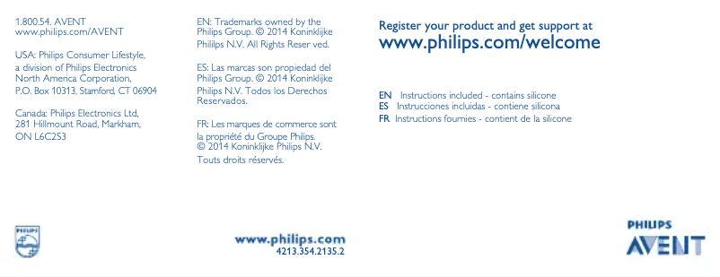 Imagen de la primera página del manual del dispositivo AVENT SCF170