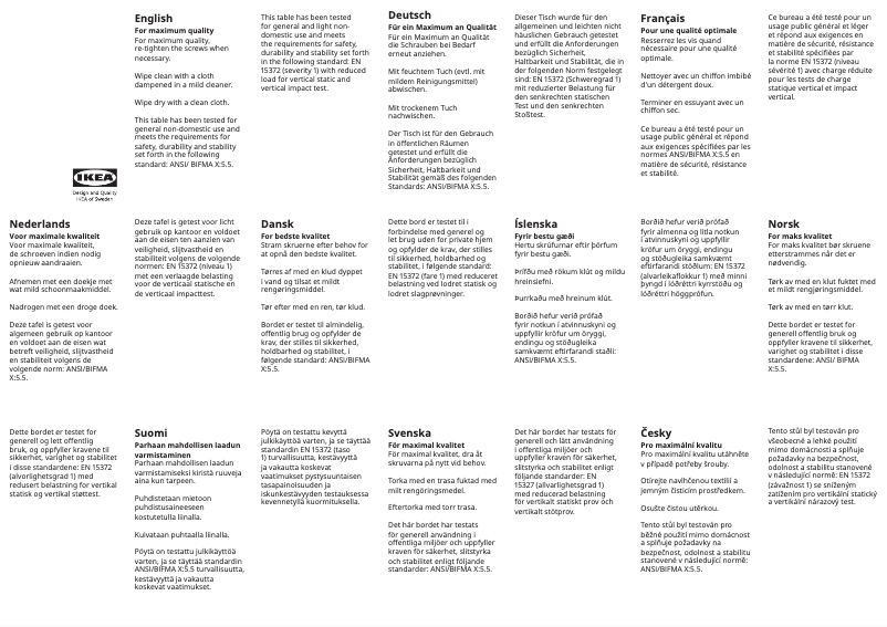 Página 1 del manual Manual de usuario Ikea MITTZON 704.981.95