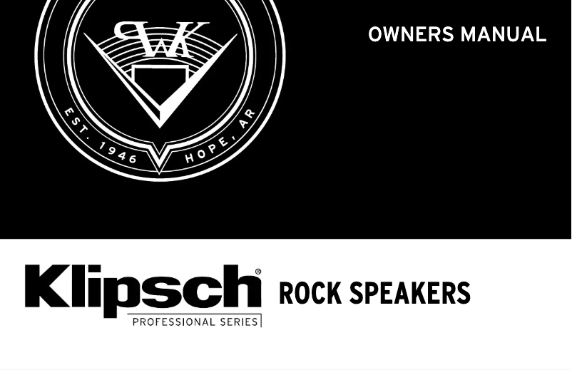 Página nº 1 - Manual de usuario Klipsch PRO-10SW-RK