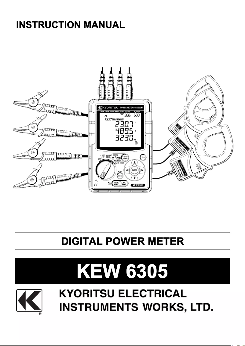Página 1 del manual Manual de usuario Kyoritsu KEW 6305