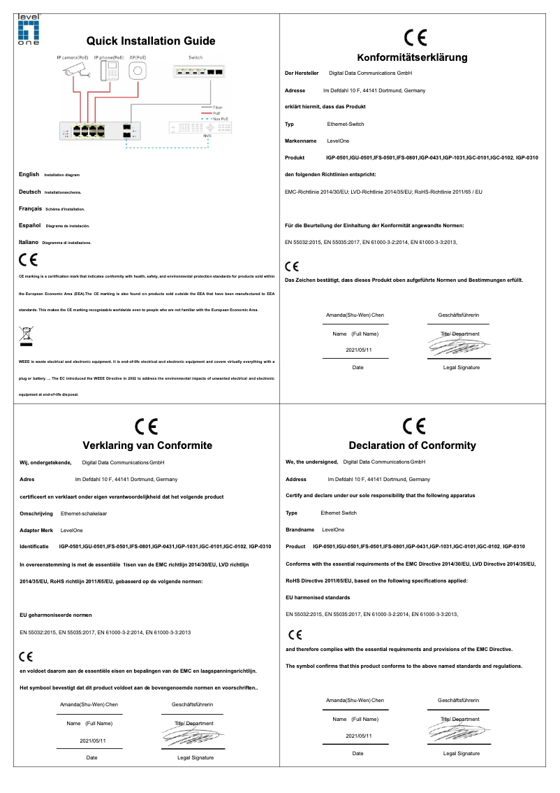 Imagen de la primera página del manual del dispositivo IGP-1031