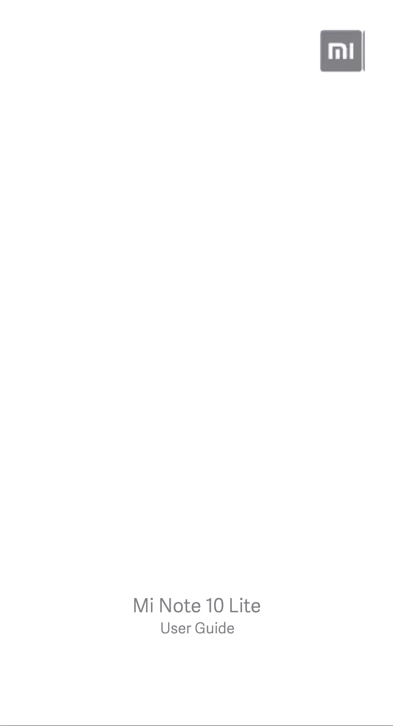 Imagen de la primera página del manual del dispositivo Mi Note 10 Lite