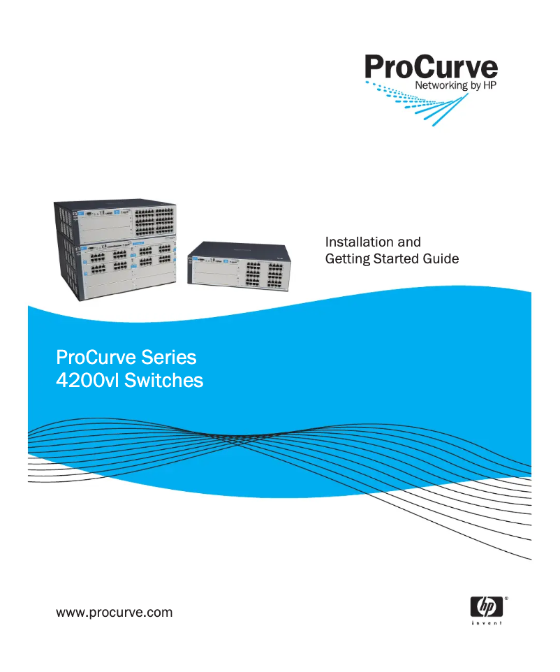 Imagen de la primera página del manual del dispositivo ProCurve 4200vl