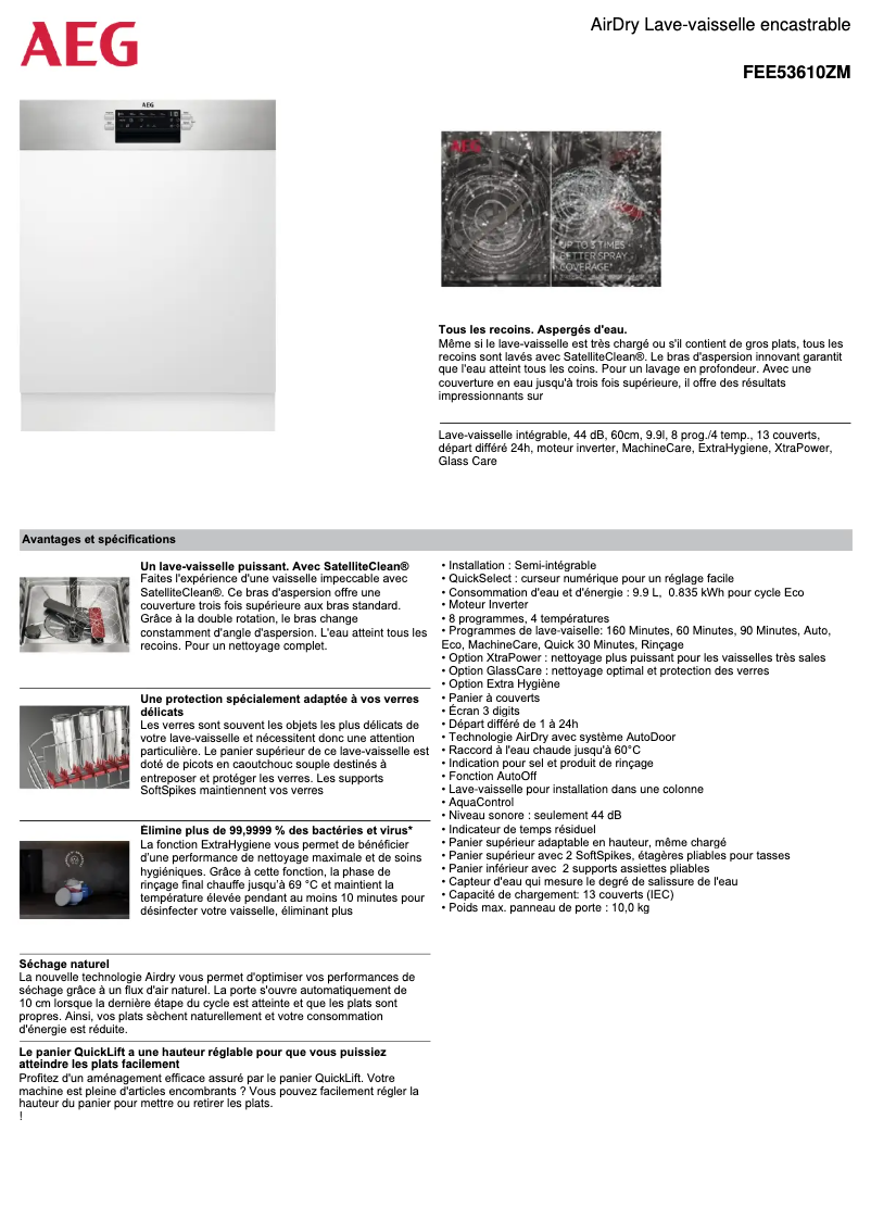 Imagen de la primera página del manual del dispositivo FEE53610ZM