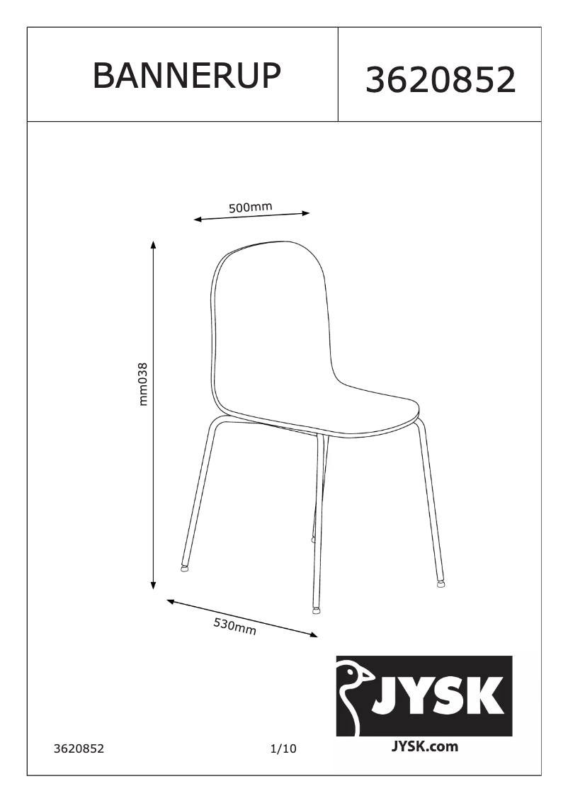 Página nº 1 - Manual de usuario JYSK Bannerup