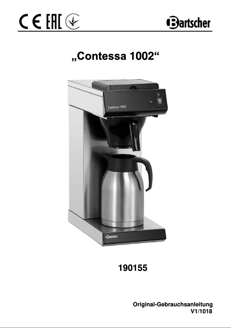 Página 1 del manual Manual de usuario Bartscher A190043