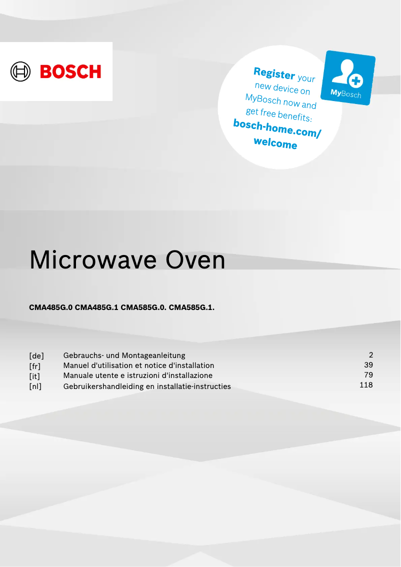 Imagen de la primera página del manual del dispositivo CMA585GB0