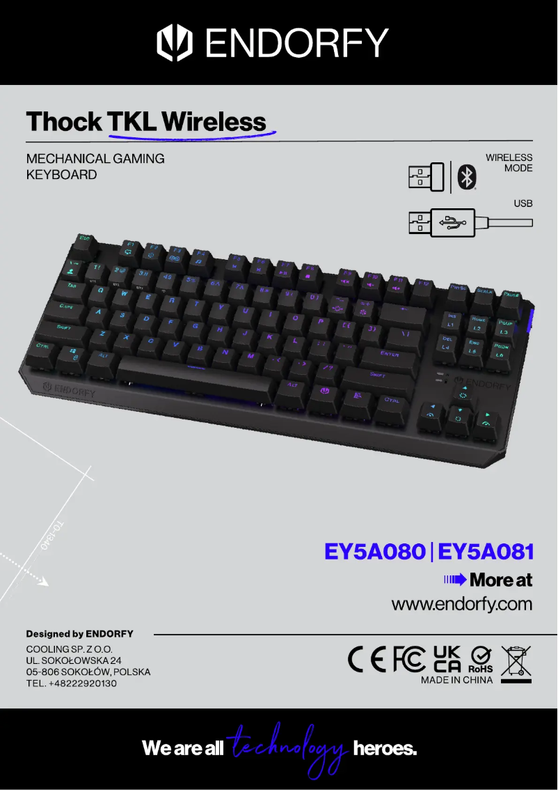 Imagen de la primera página del manual del dispositivo Thock TKL Wireless