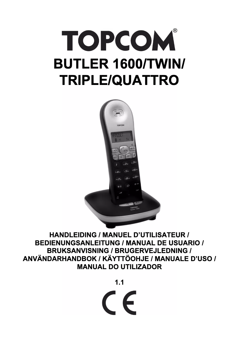 Página 1 del manual Manual de usuario Topcom Butler 1600 duo