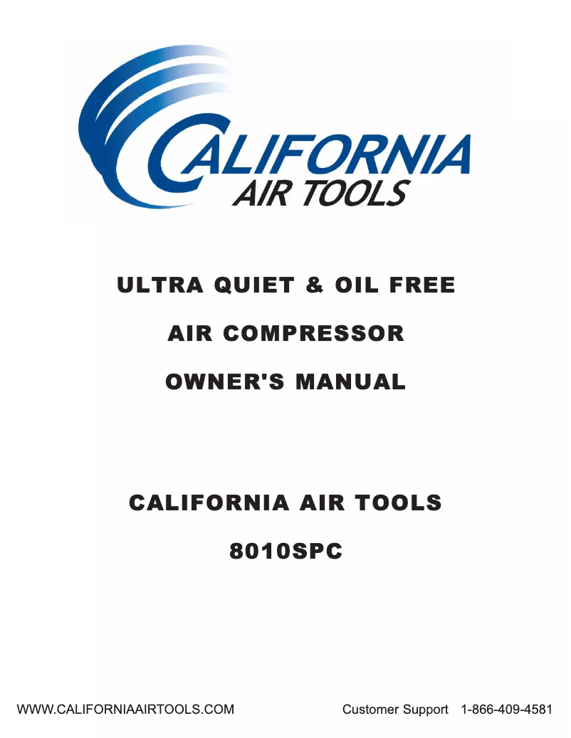 Página 1 del manual Manual de usuario California Air Tools CAT-8010SPC
