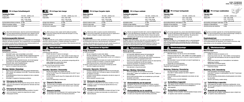 Página 1 del manual Manual de usuario Vivanco PRO_TCVVUSBPD20W
