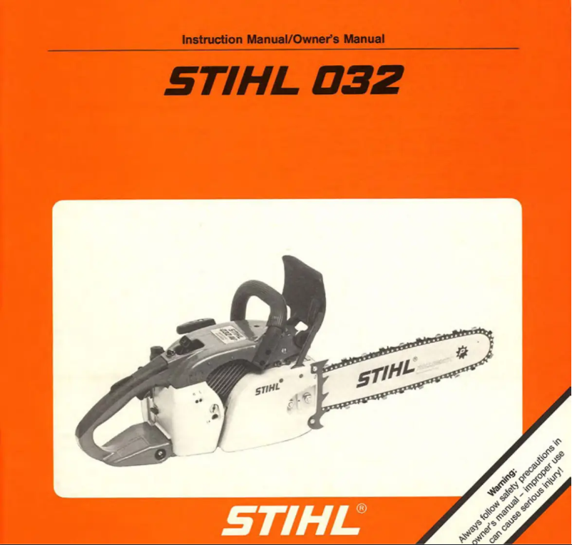 Página 1 del manual Manual de usuario Stihl 032