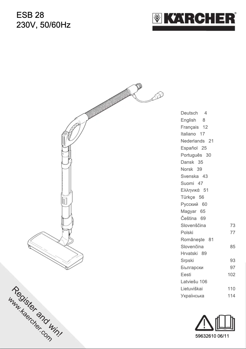 Imagen de la primera página del manual del dispositivo ESB 28