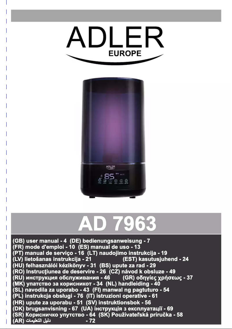 Imagen de la primera página del manual del dispositivo AD 7963