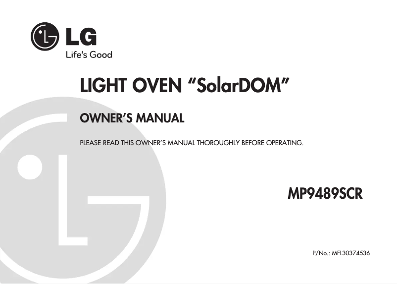 Imagen de la primera página del manual del dispositivo SolarDOM MP9489SCR