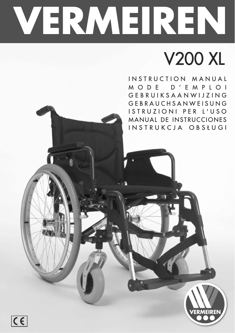 Página 1 del manual Manual de usuario Vermeiren V200 XL