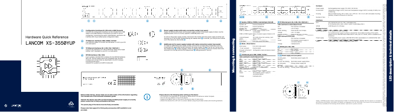 Imagen de la primera página del manual del dispositivo XS-3550YUP