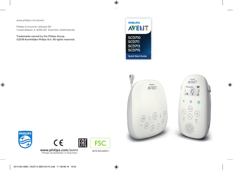 Página 1 del manual Guía de inicio rápido Philips AVENT SCD711