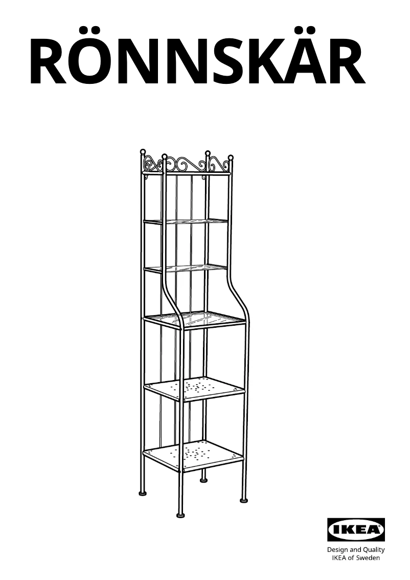 Página 1 del manual Manual de usuario Ikea RÖNNSKÄR 301.925.78