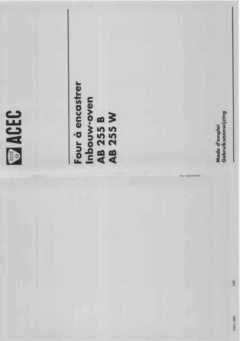Página 1 del manual Manual de usuario Acec AB 255