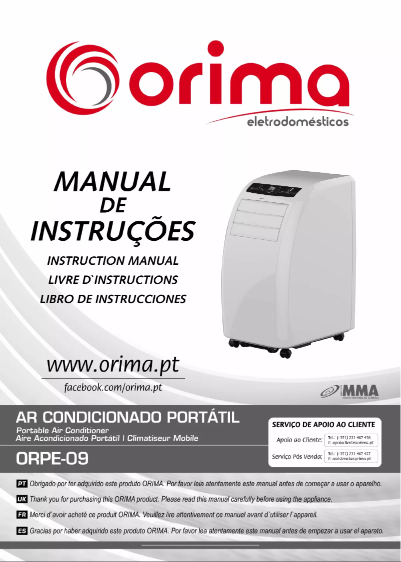 Imagen de la primera página del manual del dispositivo ORPE-09