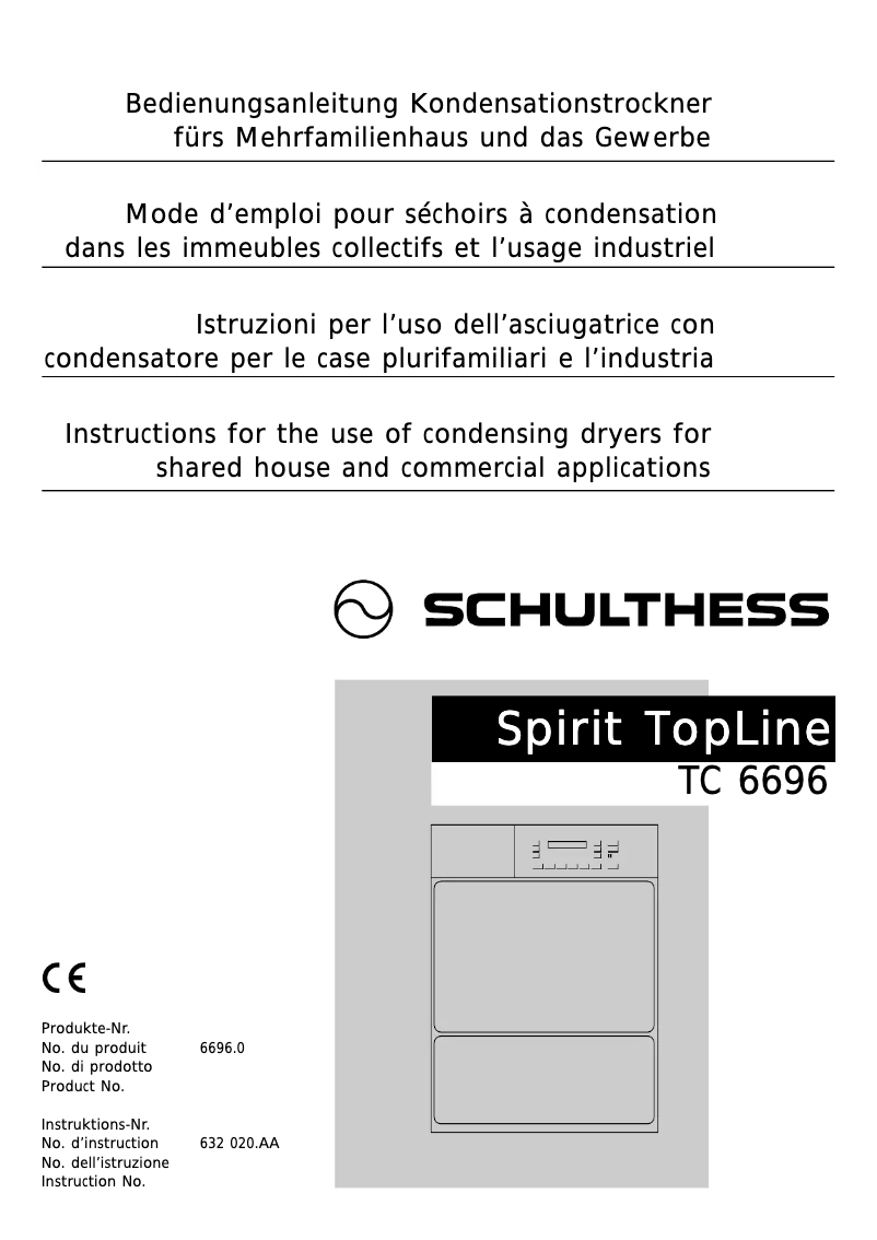 Imagen de la primera página del manual del dispositivo Spirit TC 6696