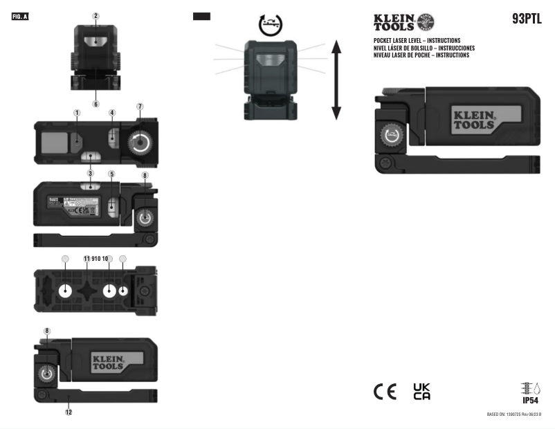 Página 1 del manual Manual de usuario Klein Tools 93PTL