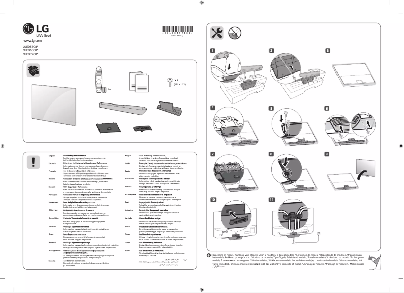 Imagen de la primera página del manual del dispositivo OLED65C8PLA