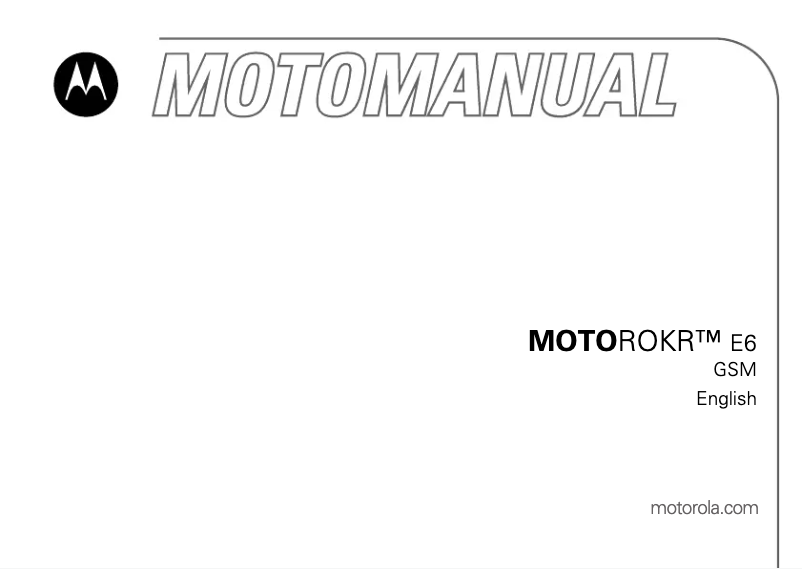 Página 1 del manual Manual de usuario Motorola ROKR E6