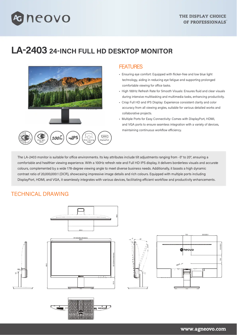Imagen de la primera página del manual del dispositivo LA-2403