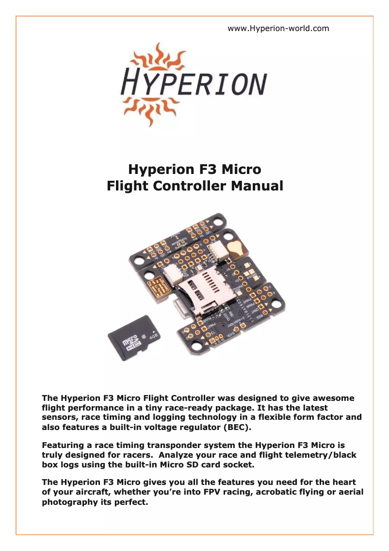 Página 1 del manual Manual de usuario Hyperion HP-FCF3MINI