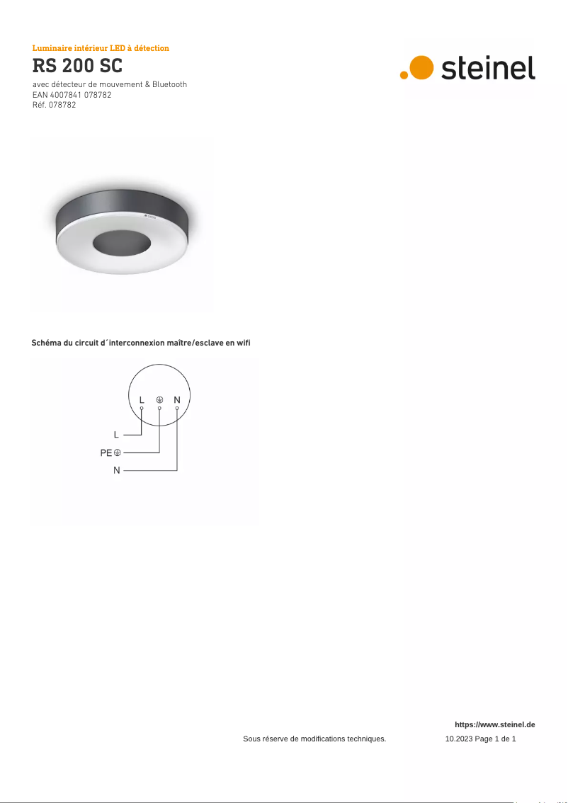Página 1 del manual Diagrama de cableado Steinel RS 200 SC