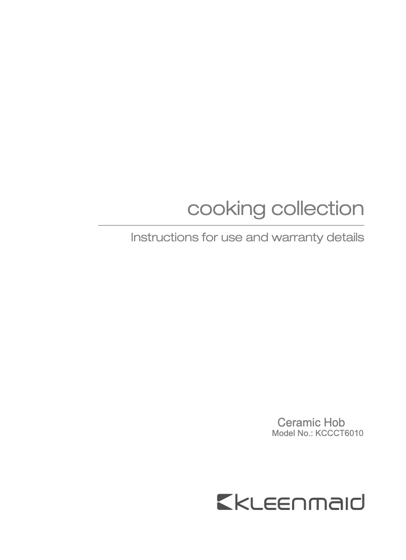 Imagen de la primera página del manual del dispositivo KCCCT6010