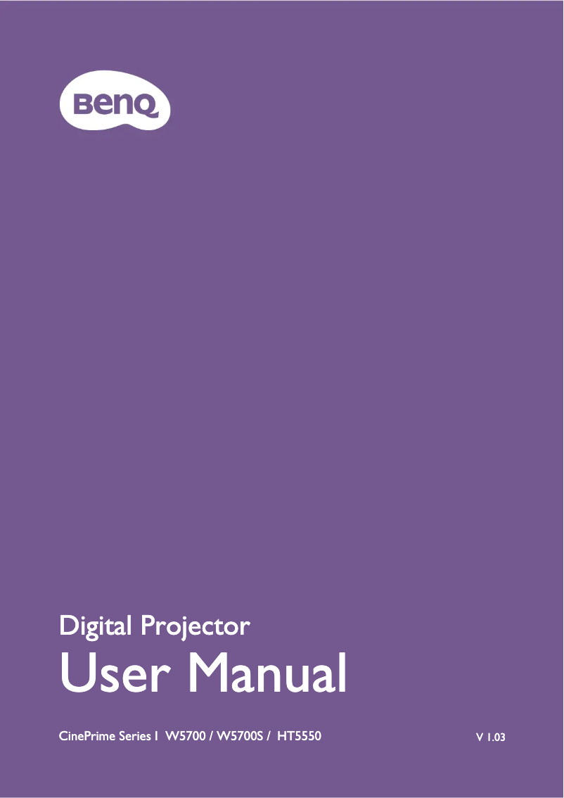 Página 1 del manual Manual de usuario BenQ W5700S