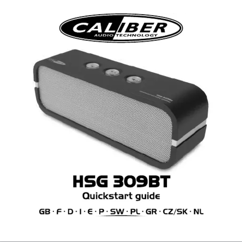 Página 1 del manual Manual de usuario Caliber HSG 309BT