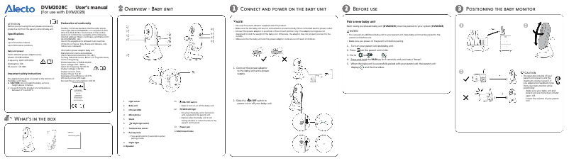 Página 1 del manual Manual de usuario Alecto DVM2028C