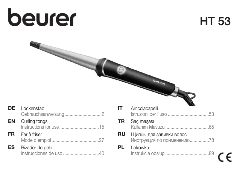 Página 1 del manual Manual de usuario Beurer HT 53