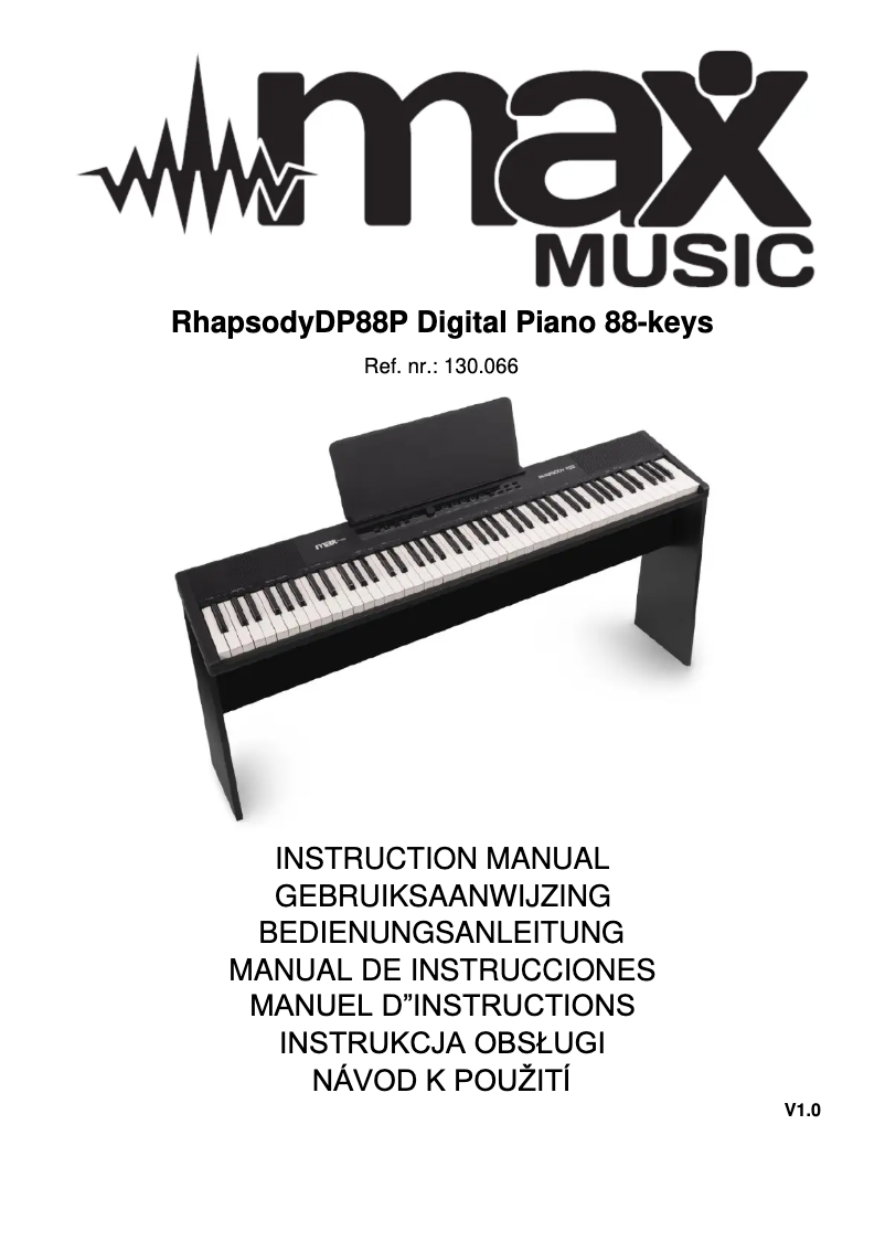 Imagen de la primera página del manual del dispositivo RhapsodyDP88P