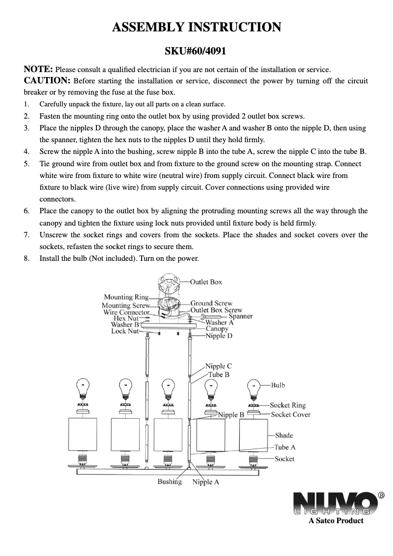 Imagen de la primera página del manual del dispositivo Bento 60/4091
