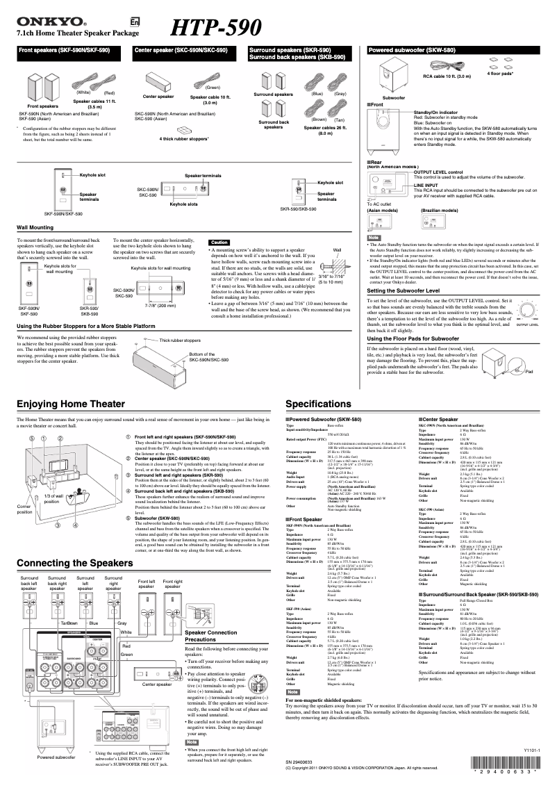 Imagen de la primera página del manual del dispositivo HTP-590