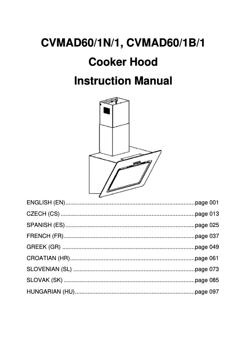 Imagen de la primera página del manual del dispositivo CVMAD60/1N/1