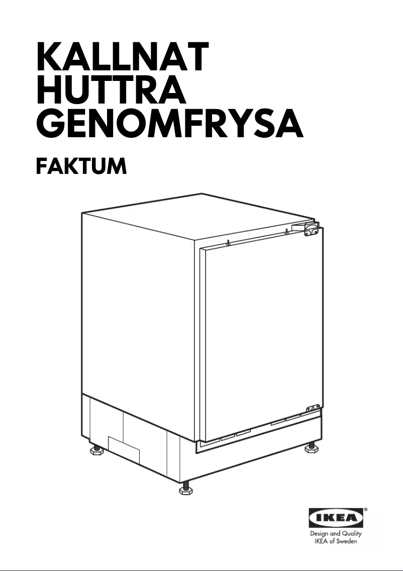 Página 1 del manual Instrucciones / montaje Ikea GENOMFRYSA