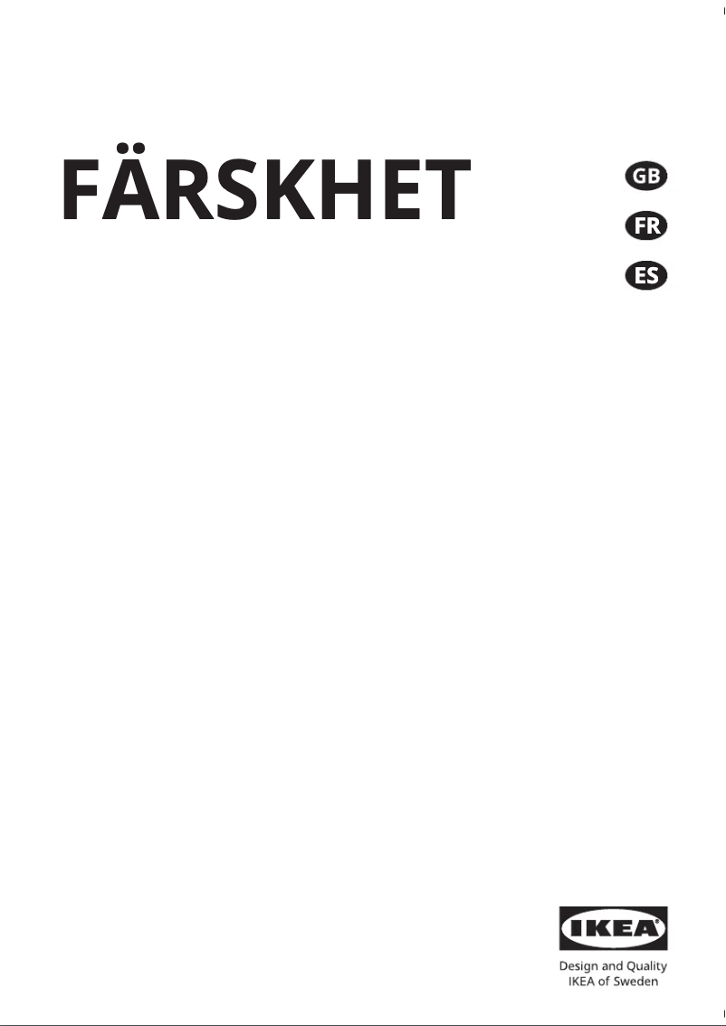 Página 1 del manual Manual de usuario Ikea FÄRSKHET 304.621.55