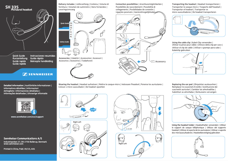 Página 1 del manual Manual de usuario Sennheiser SH 335