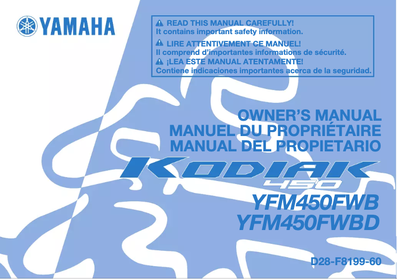 Imagen de la primera página del manual del dispositivo KODIAK 450 (2024)