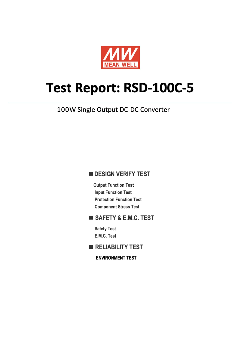 Imagen de la primera página del manual del dispositivo RSD-100C-5