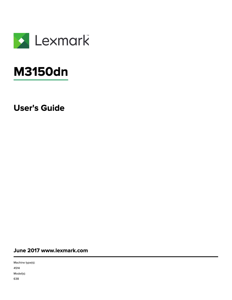 Imagen de la primera página del manual del dispositivo M3150dn