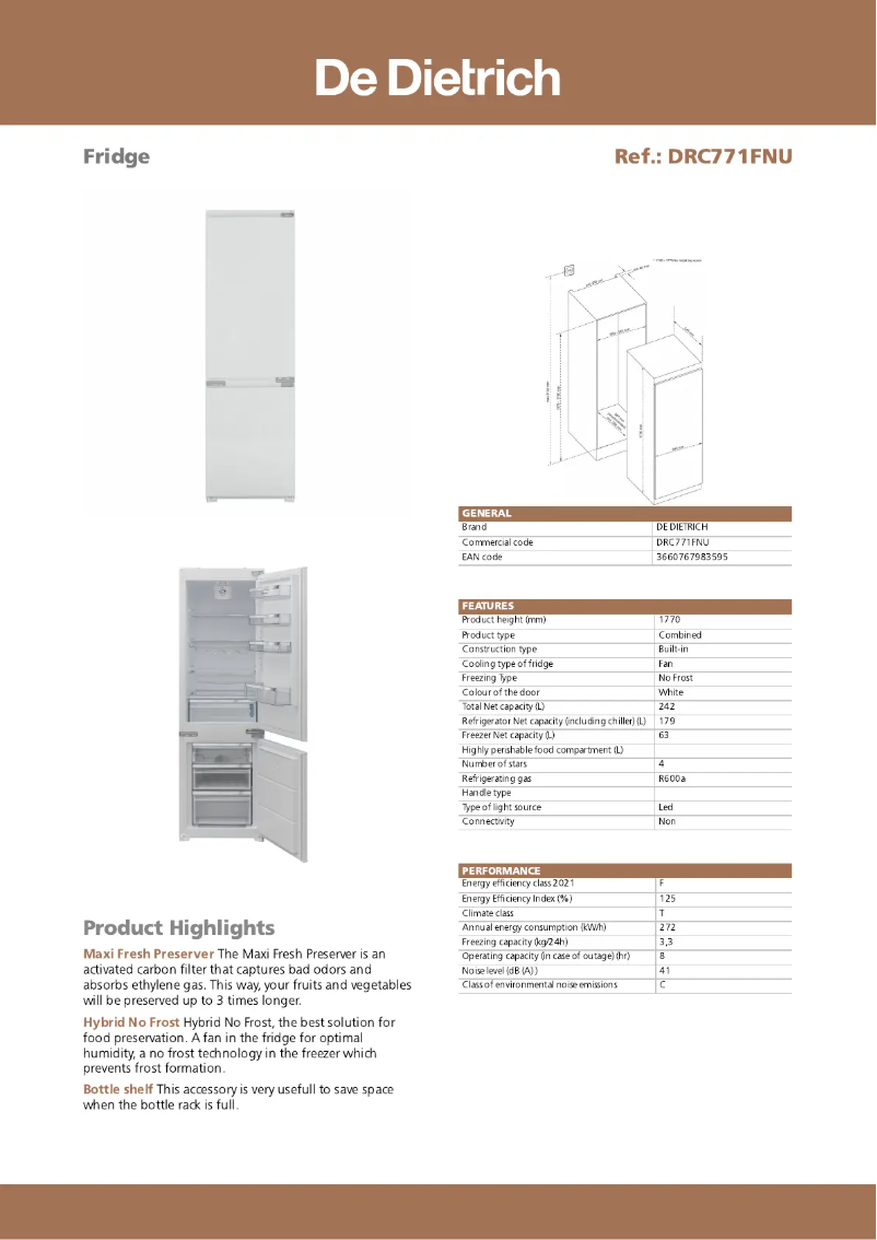 Página 1 del manual Manual de usuario De Dietrich DRC771FNU