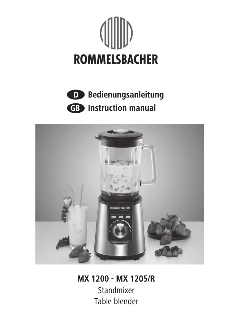 Imagen de la primera página del manual del dispositivo MX 1205/R