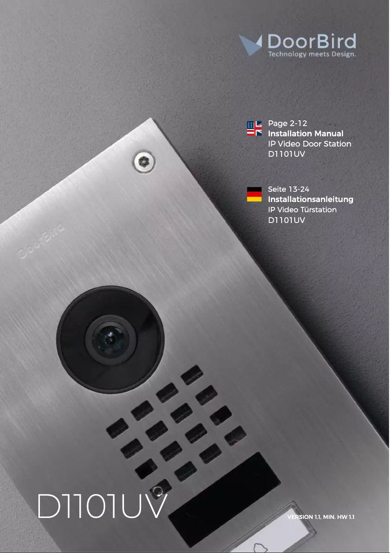 Página 1 del manual Manual de usuario DoorBird D1101UV